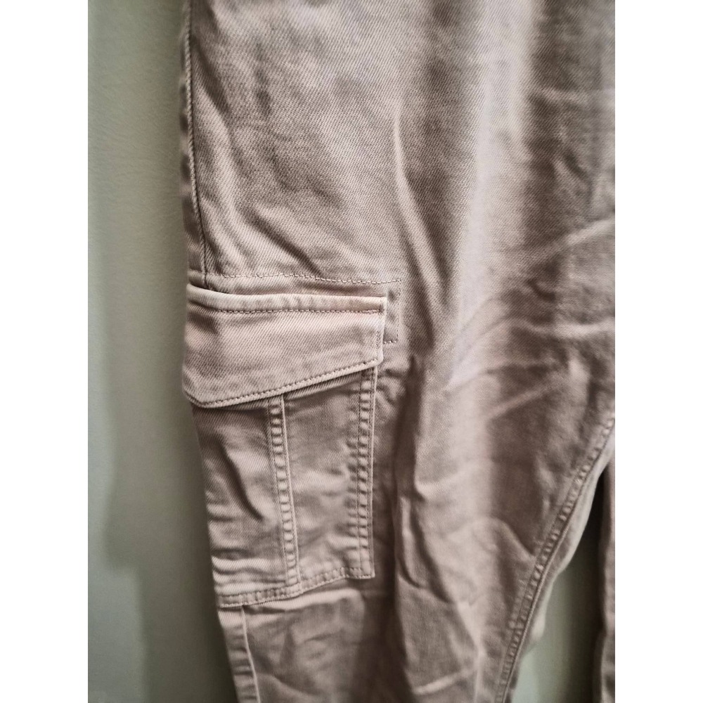 Edgely Light Pink Cargo Pants Womens Size 10 Relaxed Boyfriend Straight Mid Rise - Picture 4 of 4